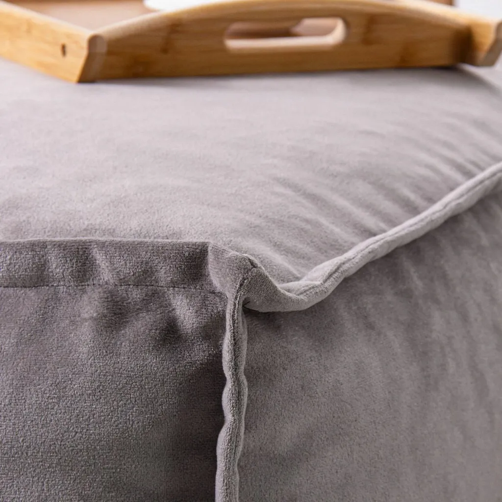 Karrige një vend me pouffe, ngjyrë gri e çelët, Atelier del Sofa, Notre Set - 7