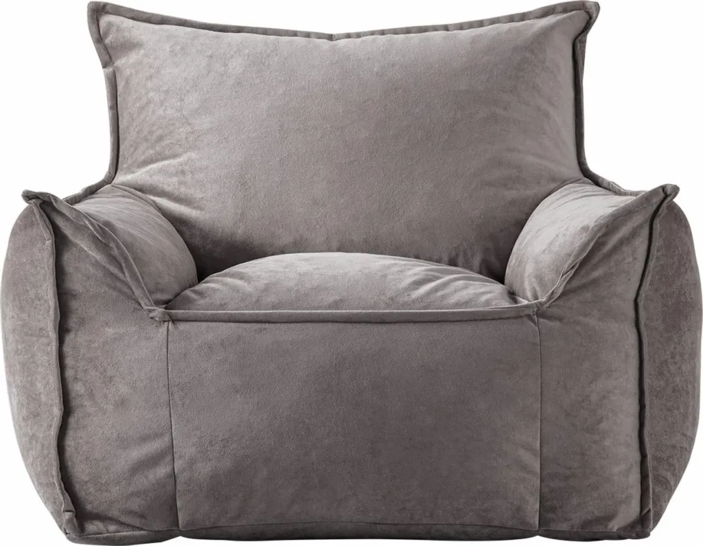Karrige një vend me pouffe, ngjyrë gri e çelët, Atelier del Sofa, Notre Set - 10