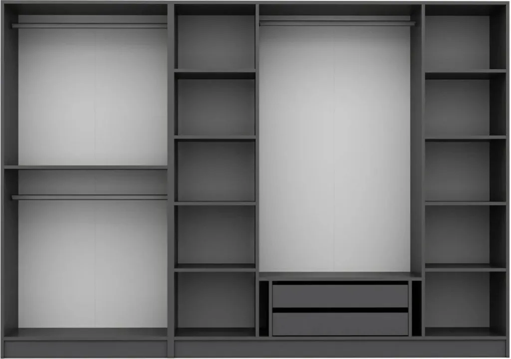 Dollap Skye Decor, ngjyrë antracit, 270x210x52cm - 5