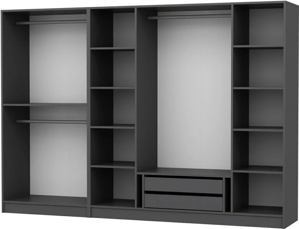 Dollap Skye Decor, ngjyrë antracit, 270x210x52cm - 6