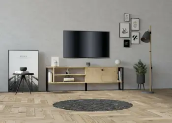 Komodë TV Skye Decor, ngjyrë Sapphire, Asrın