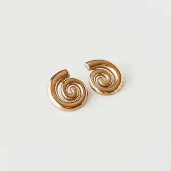 Vathë çeliku Jumeon, model spiral, ngjyrë ari, 4cm