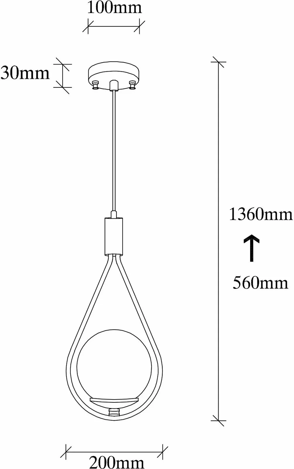 Llambë tavani Opviq, GMN-00008 - LW, e zezë - 8