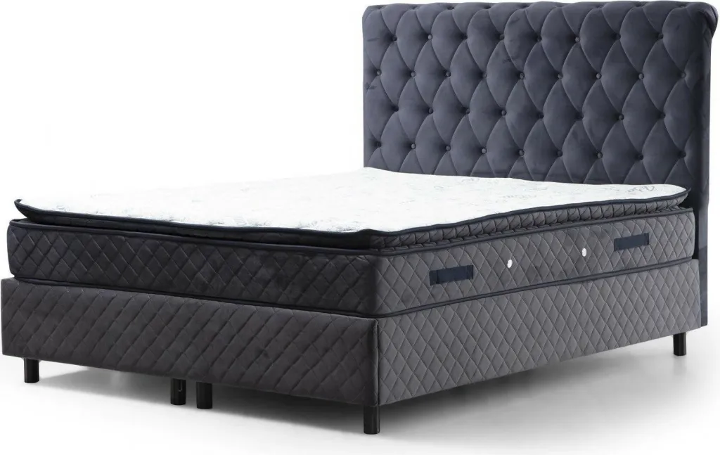 Set dyshek dopio, bazë dhe shtrat, Skye Decor Sonata, 140x200, anthracite - 4
