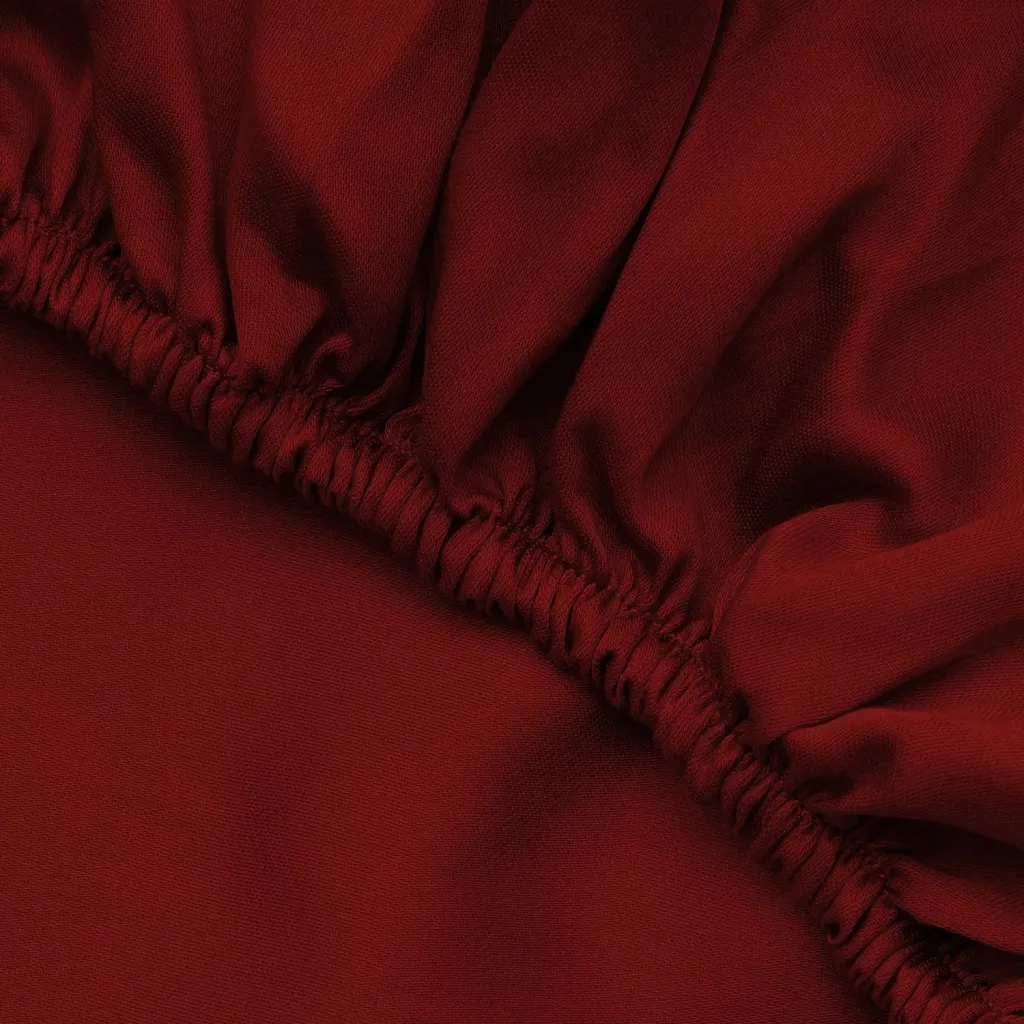 Çarçaf i vetëm fitted, satin, ngjyrë maron, L'essentiel - 3