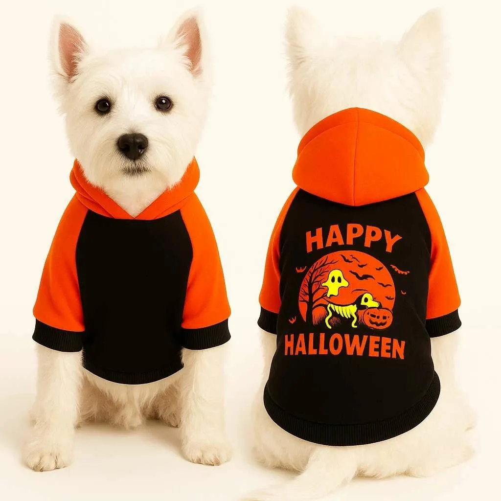 Bluze për qen, Paws & Whiskers, ngjyrë e zezë, Happy Halloween - 2