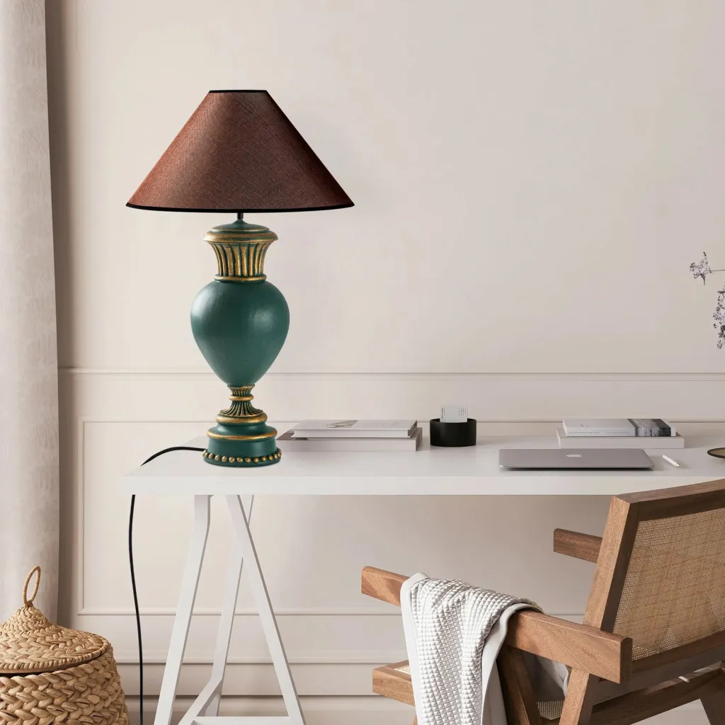 Llambë tavoline Opviq, ELEGANZE-5323, e gjelbër dhe kafe - 2