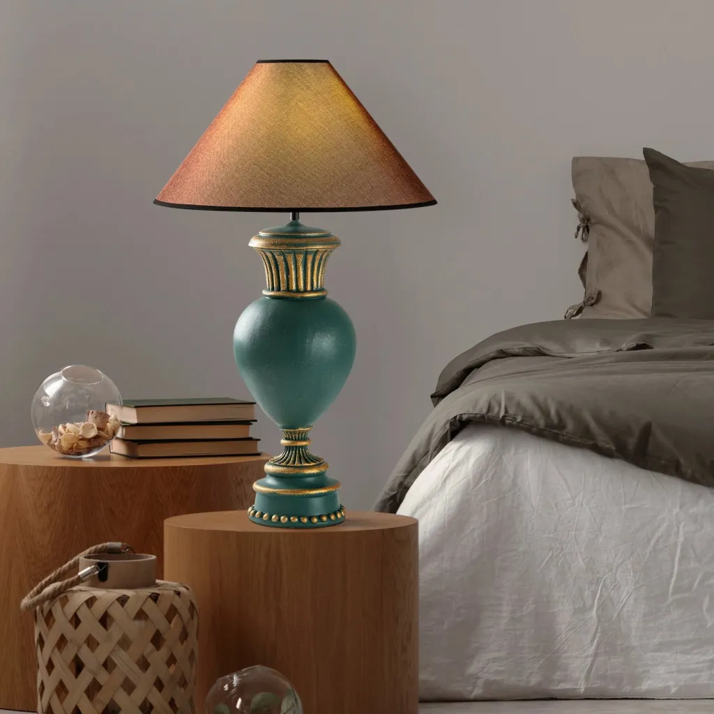 Llambë tavoline Opviq, ELEGANZE-5323, e gjelbër dhe kafe - 3