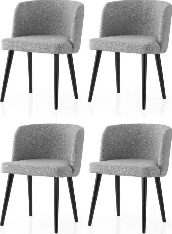 Set karrigesh (4 copë) Skye Decor, ngjyrë e zezë dhe gri e çelët, 4112 V4
