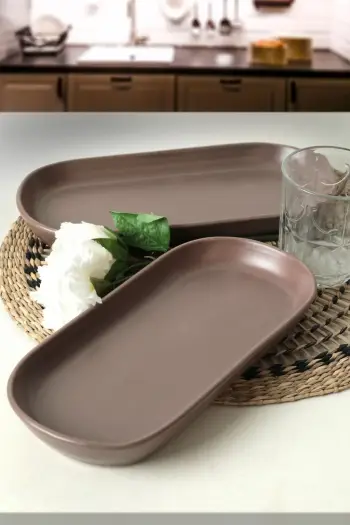 Set pjatash servirëse (2 copë), Hermia Concept, taupe, ST080102F958A000000MAKYK00
