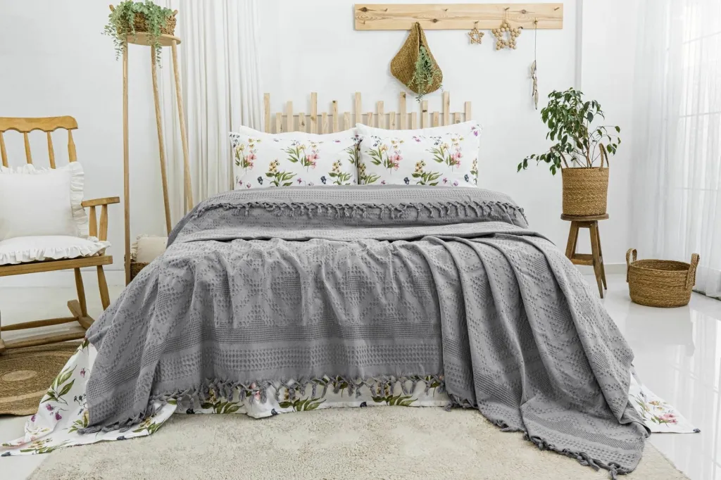 Set piké dopio, ngjyrë vjollcë-gri, L'essentiel - 1