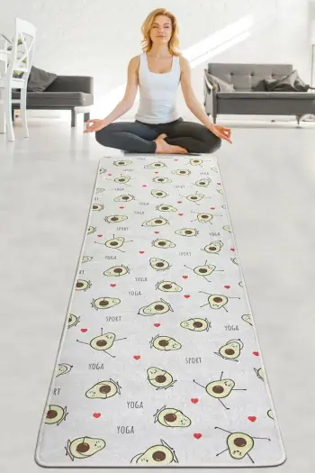 Qilim yoga Vital And Vivid, avokado, shumëngjyrësh, 60x200cm