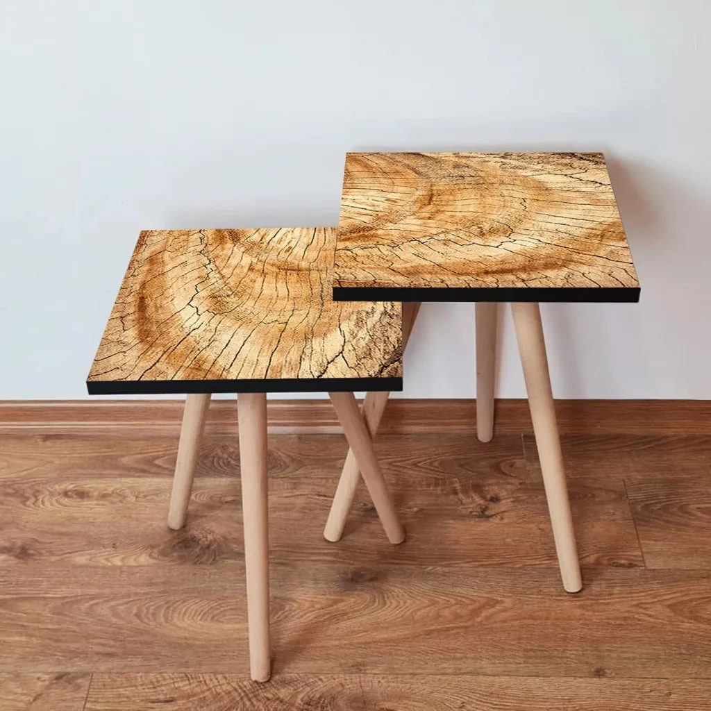 Set tavolina të vendosshme, 2 copë, Skye Decor, ngjyrë camel, 2Shp351 - 1