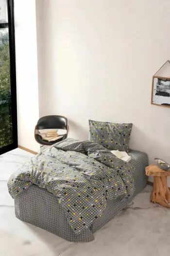 Set mbulesë jorgani njëpersonëshe Ranforce, Dama, e verdhë, L'essentiel