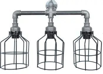 Llambë muri Opviq, Pp114, ngjyrë e zezë, dizajn industrial, 53x17x40cm