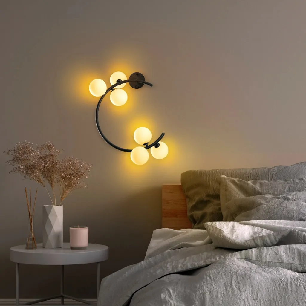 Llambë muri Opviq, Luminar - 14130, metal i zi, 50x30x55 cm - 3