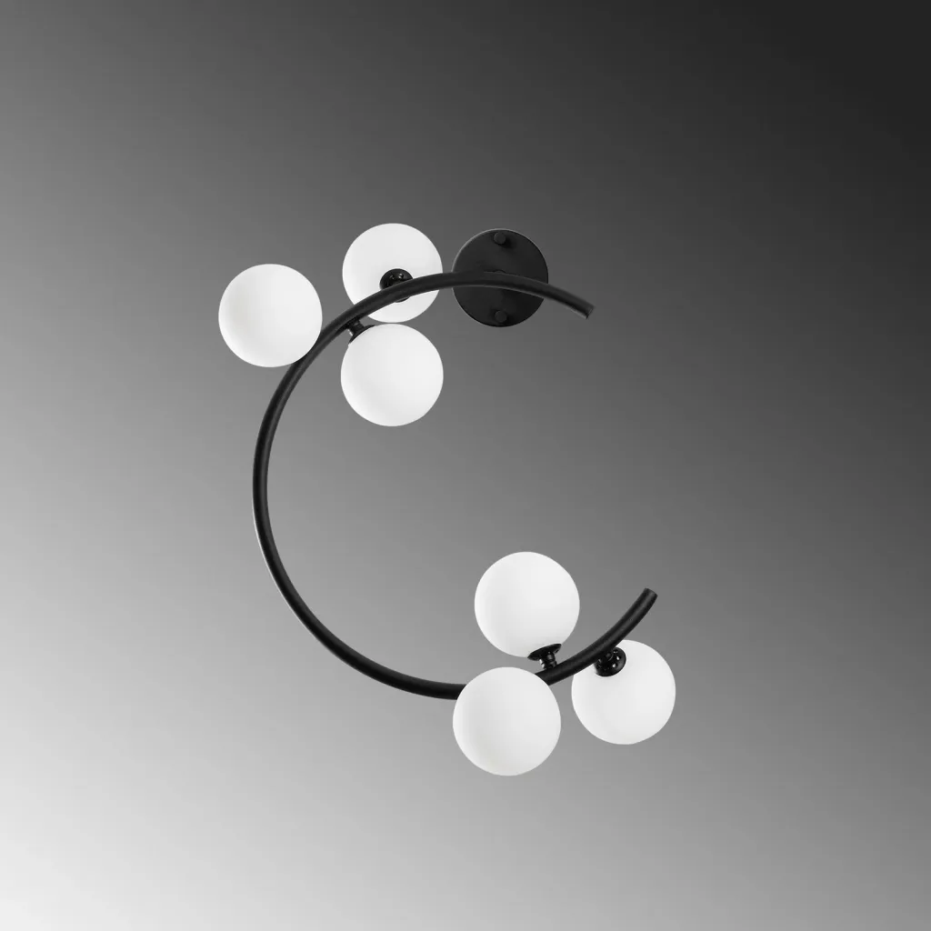 Llambë muri Opviq, Luminar - 14130, metal i zi, 50x30x55 cm - 6
