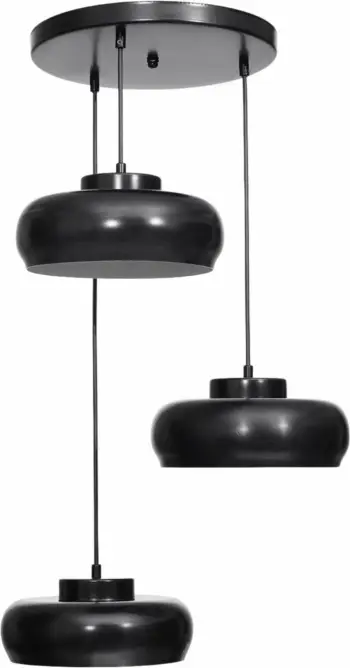 Llambë tavani Opviq, 9026-3, metal i zi, 3 copë
