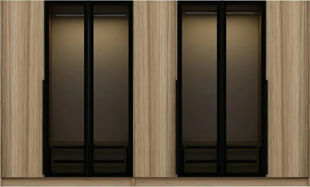 Dollap garderobe Skye Decor, ngjyrë fume dhe lis, Kale Plus - 7823 - 5