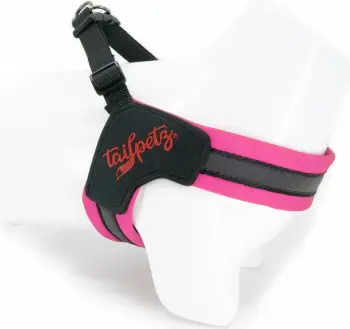 Parzmore për qen, ngjyrë rozë neon, Paws & Whiskers, V-Harness, XL/L
