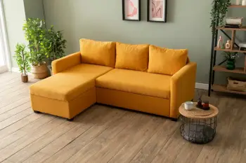 Kënd-sofë krevati, ngjyrë mustard, Atelier del Sofa, Kado