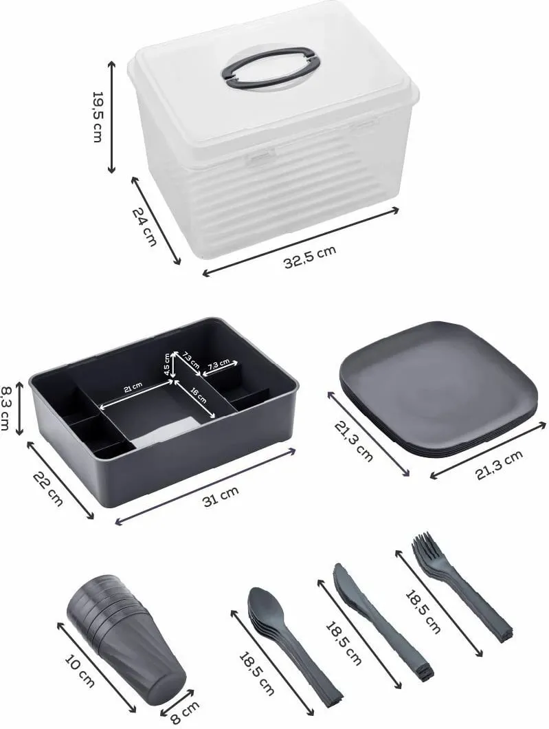 Set pikniku Hermia Concept, Dp-71, anthracite, 6 pjesë - 3