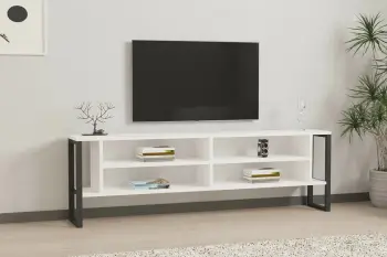 Komodë për TV, ngjyrë e bardhë, Skye Decor, Cupe
