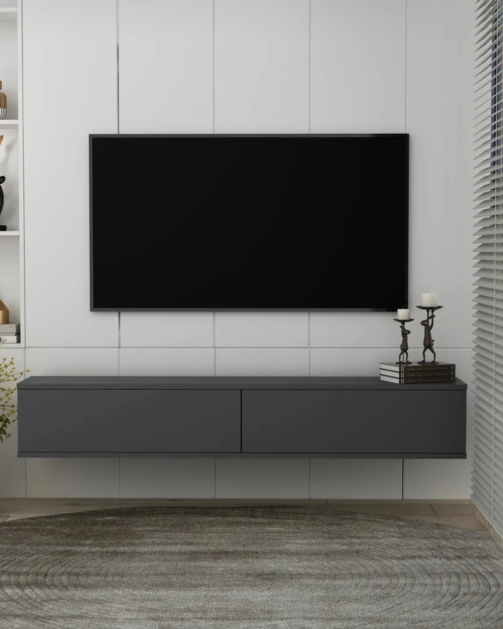 Komodë për TV, Skye Decor, ngjyrë antracit, Aris - 1