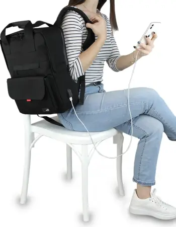 Çantë shpine për laptop, ngjyrë e zezë, Zoozie Bags, 2201