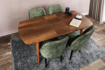 Tavolinë ngrënieje e zgjatshme, ngjyrë arre, Skye Decor Retro 1191