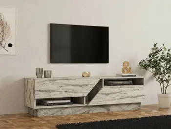 Komodë TV Skye Decor, ngjyrë Freesia Marble