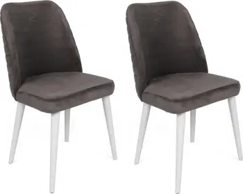 Set karrigesh (2 copë), Skye Decor, Tutku-321 V2, anthracite dhe e bardhë