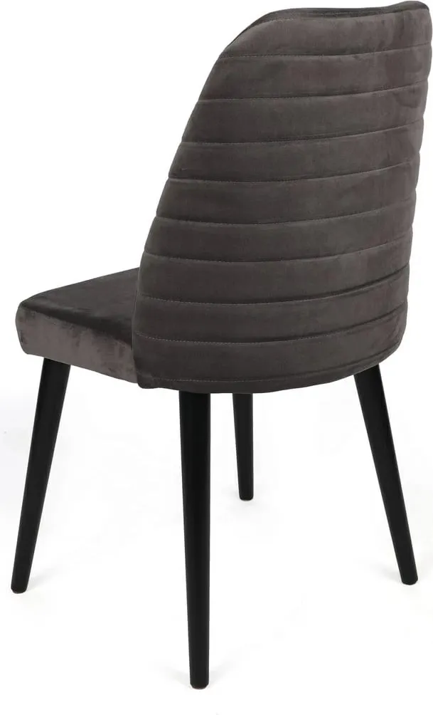 Set karrigash (2 copë), Skye Decor, Tutku-301 V2, kadife, anthracite/zi - 3