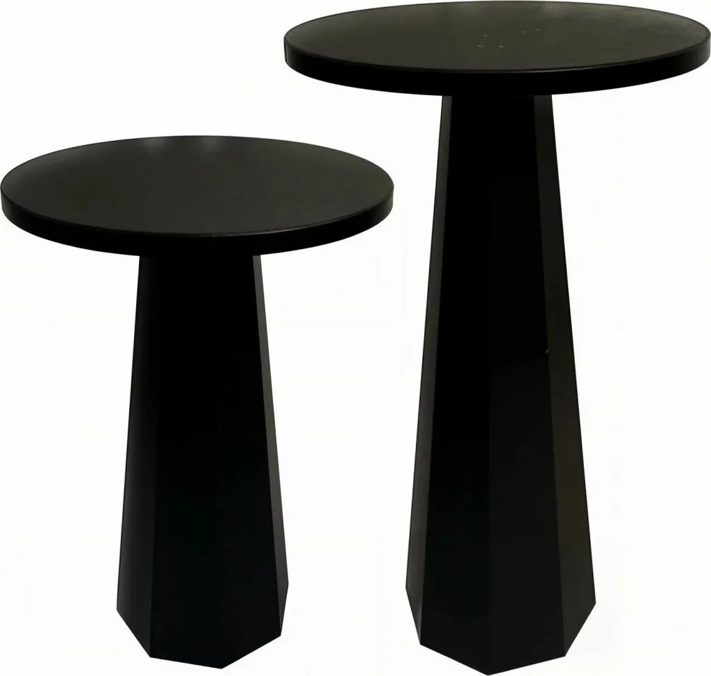 Set tavolinash kafeje Skye Decor, Lilyum (57 + 47), e zezë - 4