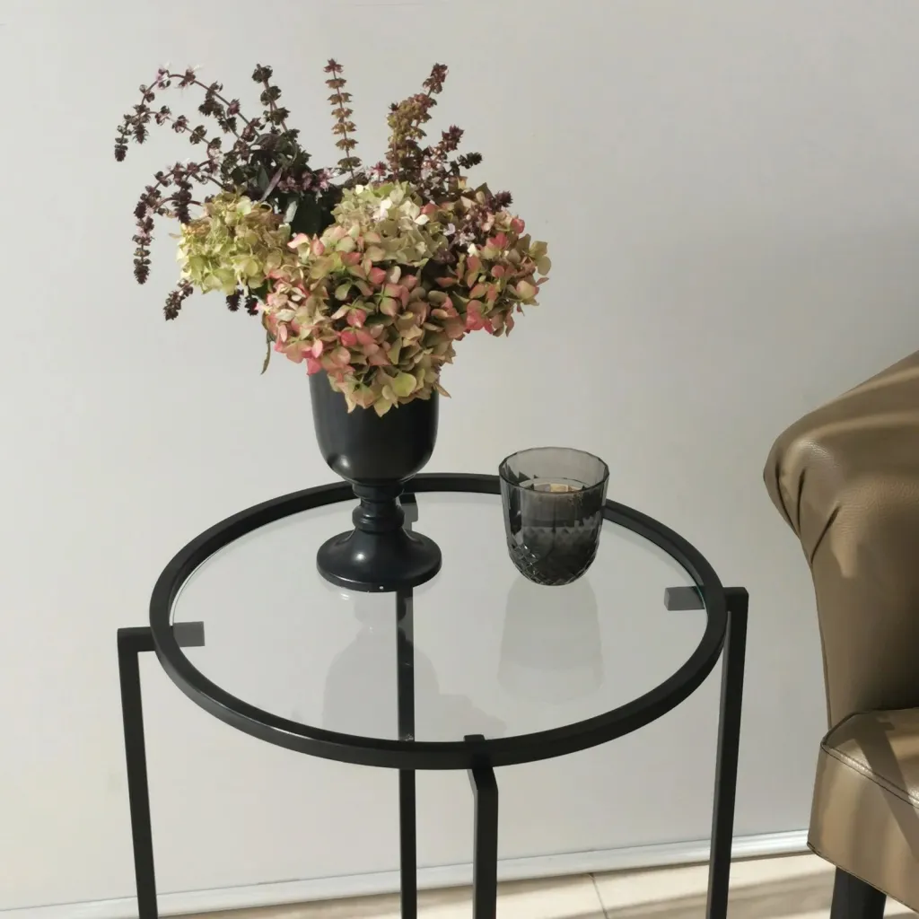 Set tavolinash anësore Skye Decor, S412, ngjyrë e zezë - 4