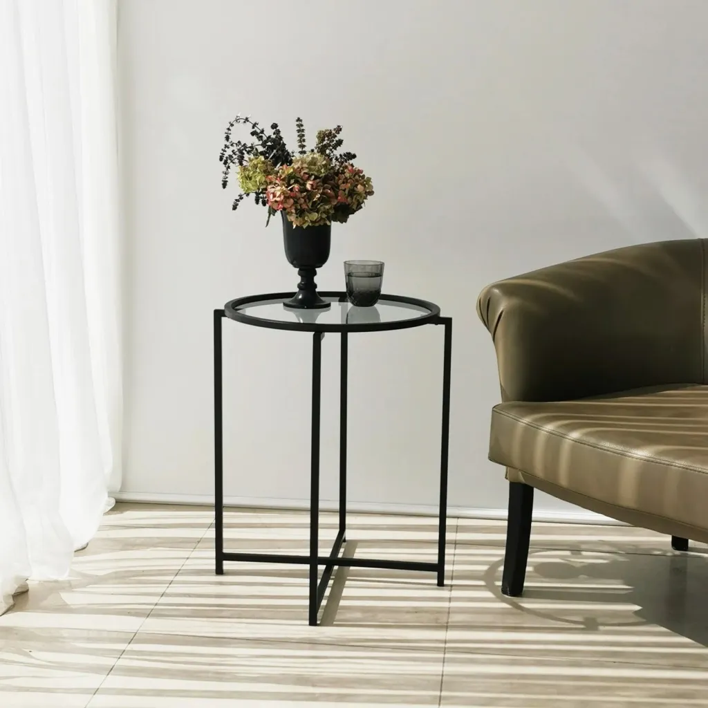 Set tavolinash anësore Skye Decor, S412, ngjyrë e zezë - 5