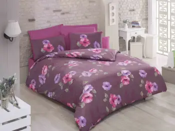 Set mbulesë për jorgan dopio Ranforce, L'essentiel, ngjyrë vishnje, lejla, rozë, e gjelbër