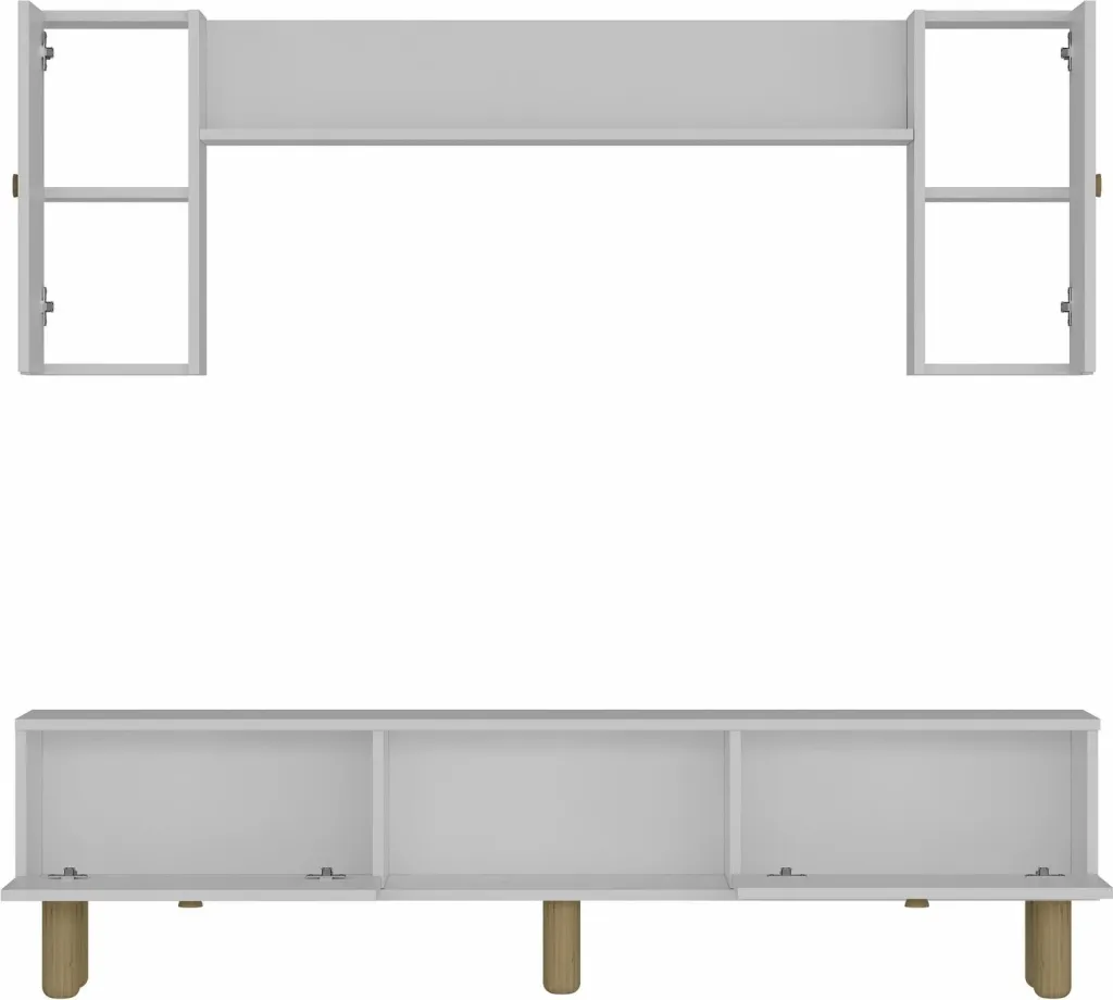 Njësi TV Skye Decor, ngjyrë e bardhë, Polen Bohem - 6