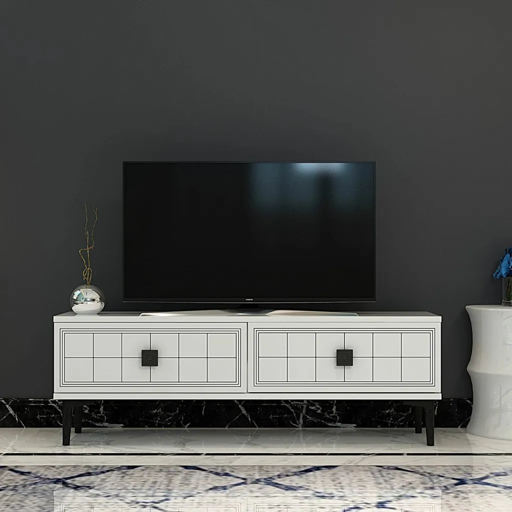Komodë TV Skye Decor, e bardhë, Yuka 120 - 1