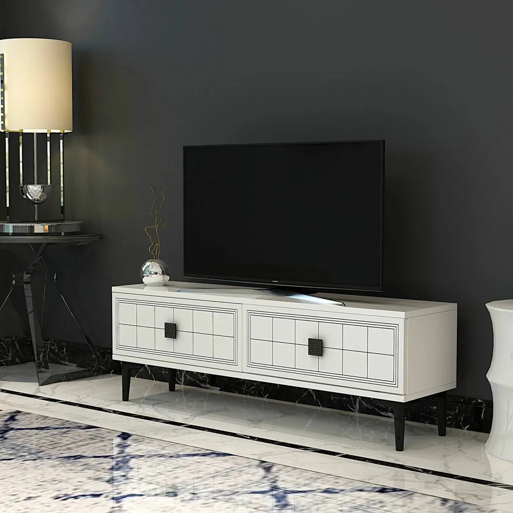 Komodë TV Skye Decor, e bardhë, Yuka 120 - 2