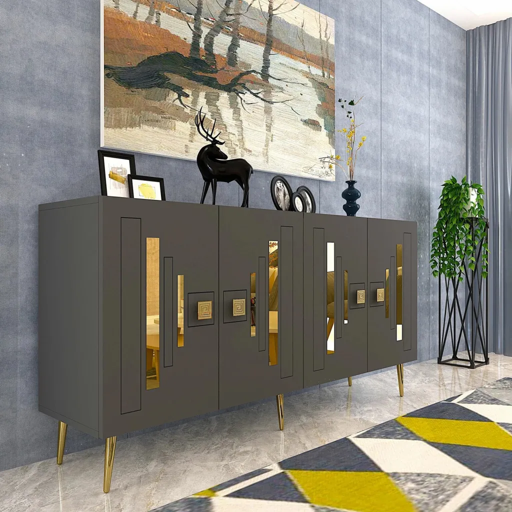 Konsolë Skye Decor, anthracite, ari - 2