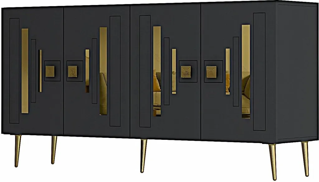 Konsolë Skye Decor, anthracite, ari - 4