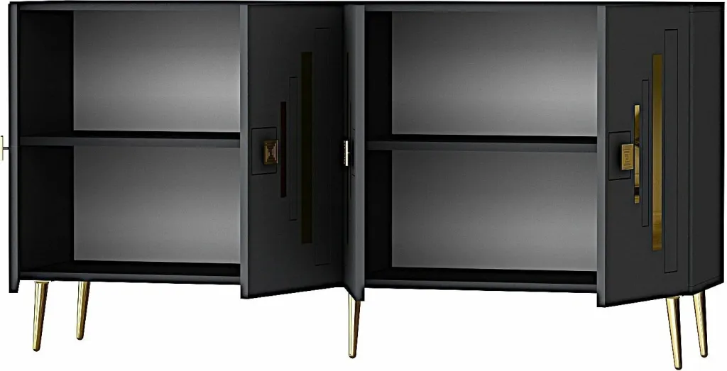 Konsolë Skye Decor, anthracite, ari - 5
