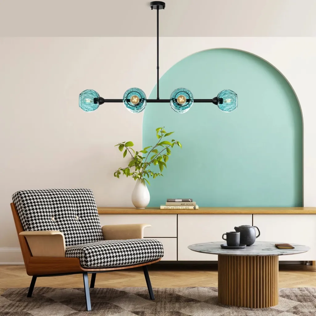 Llambë varëse Opviq Benek, blu e zezë, 103x40x74cm - 3