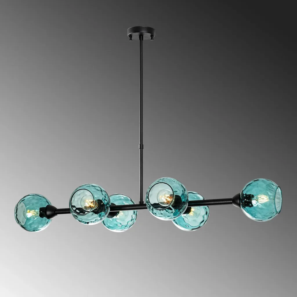 Llambë varëse Opviq Benek, blu e zezë, 103x40x74cm - 7