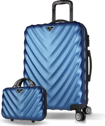 Set valixhesh (2 copë), ngjyrë kaltër e errët, Zoozie Bags, 7453