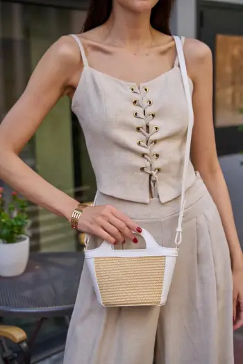 Çantë dore Zoozie Bags, MK1020225SV10-016, e bardhë, lisi