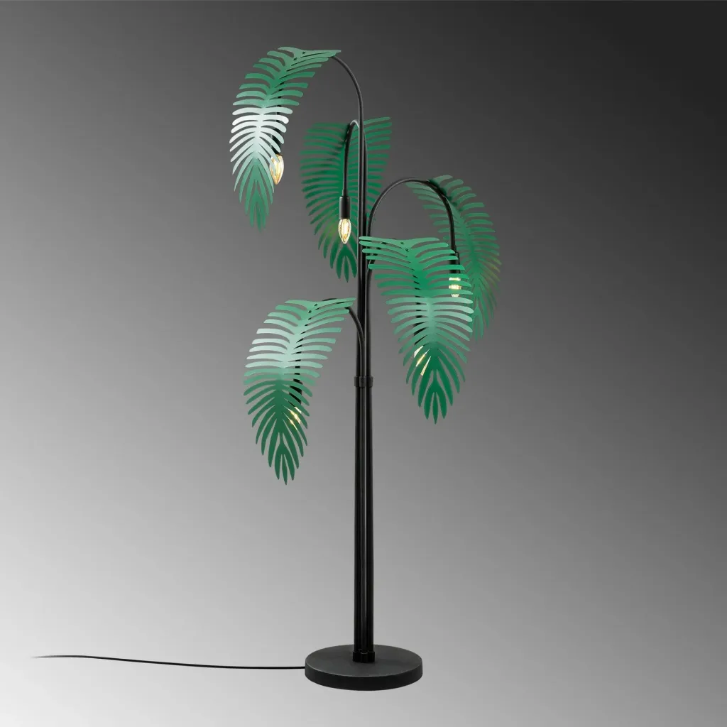 Llambë dyshemeje Opviq, Palm 13920, e zezë, e gjelbër - 5