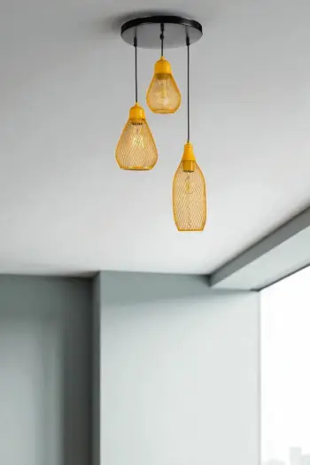 Llambë tavani Opviq, 9076-5, ngjyrë mustard dhe e zezë