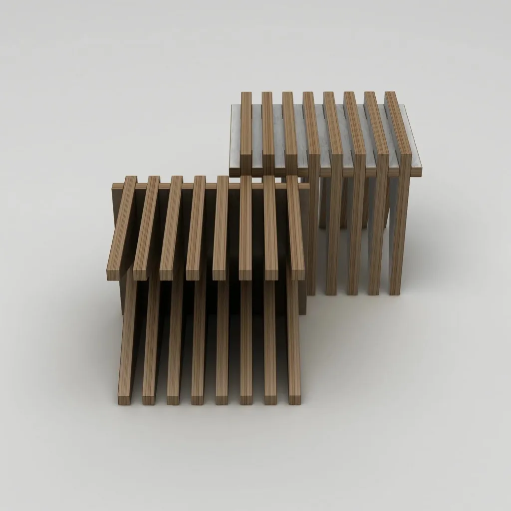 Stool Skye Decor, dru natyral, 51x40x40cm - 2